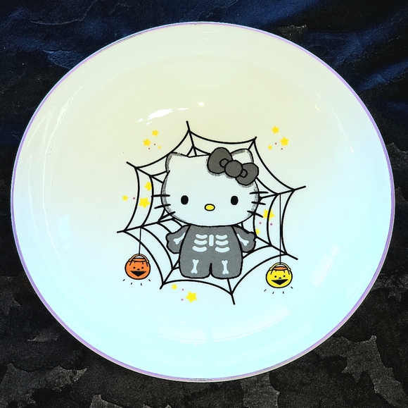 Hello Kitty Skeleton Pasta Bowl Salad Bowl Hello Kitty Halloween - Picture 2 of 3